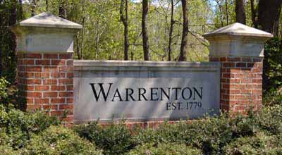 Town of Warrenton Sign